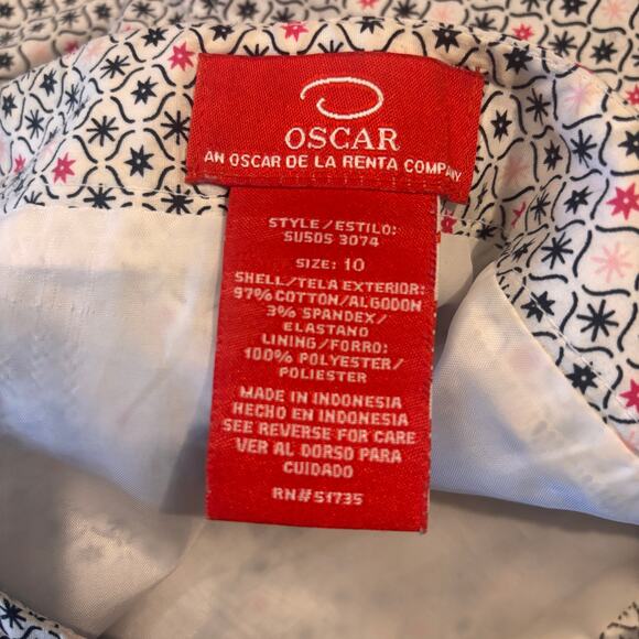 Oscar by Oscar De Le Renta Pleated Hem Skirt 10 Colorful Office Work Outfit - Picture 5 of 7